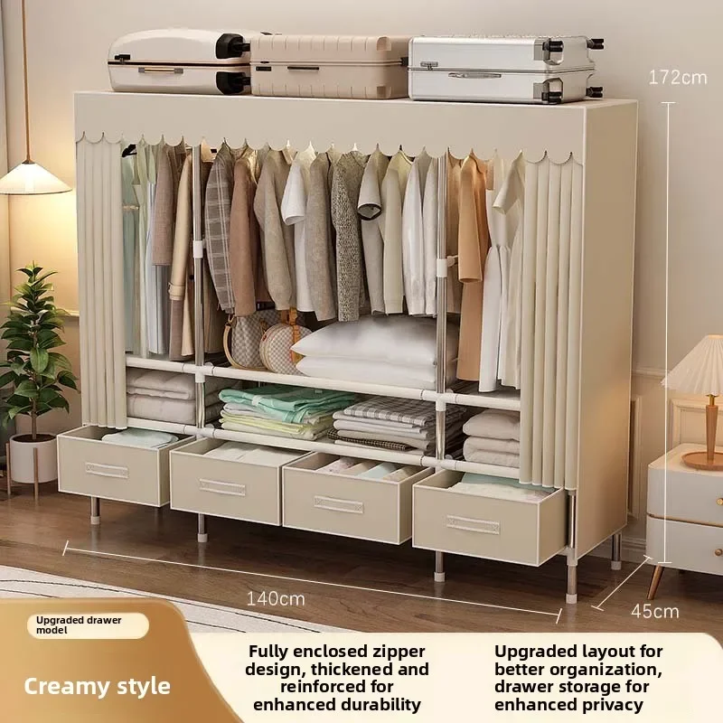 Wardrobe Closet Portable Fabric Cover - Przenośna szafa z pokryciem, składany stojak