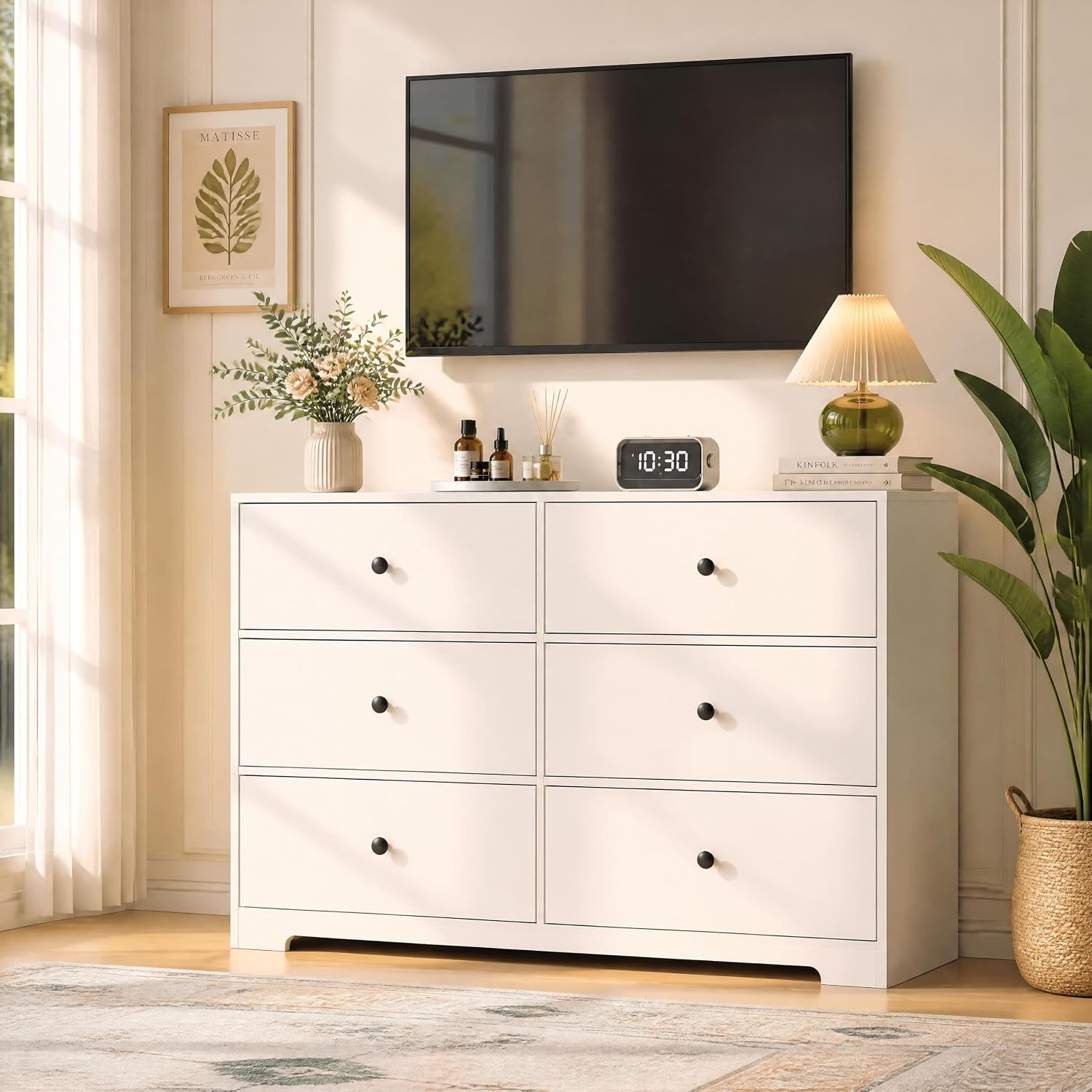Bedroom Furniture - Komoda z 6 szufladami do sypialni,