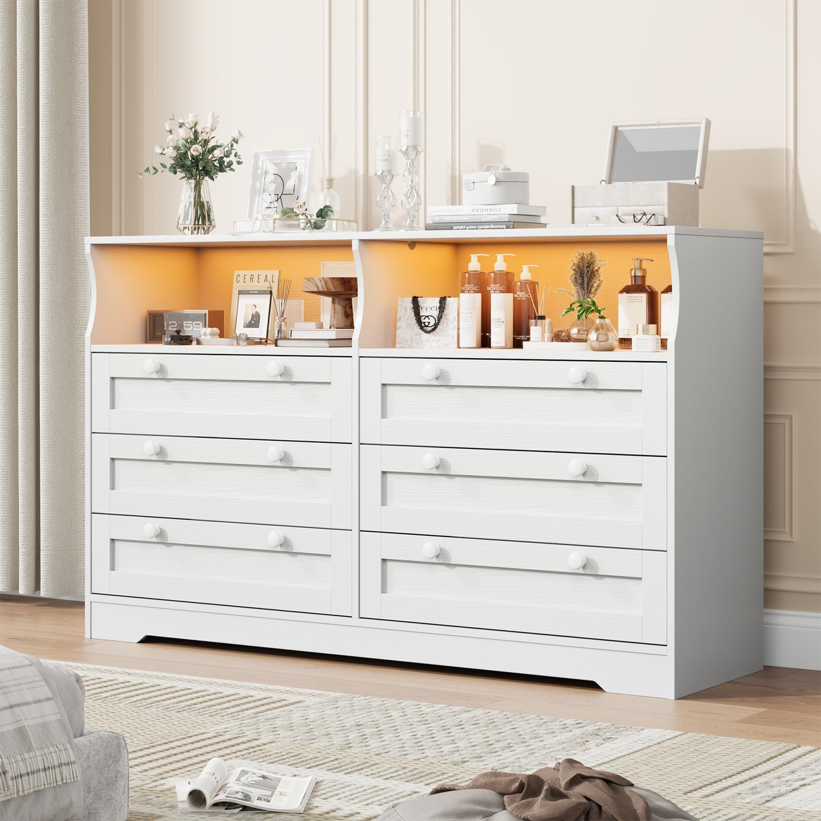 Bedroom Furniture - Komoda z 6 szufladami o szerokości