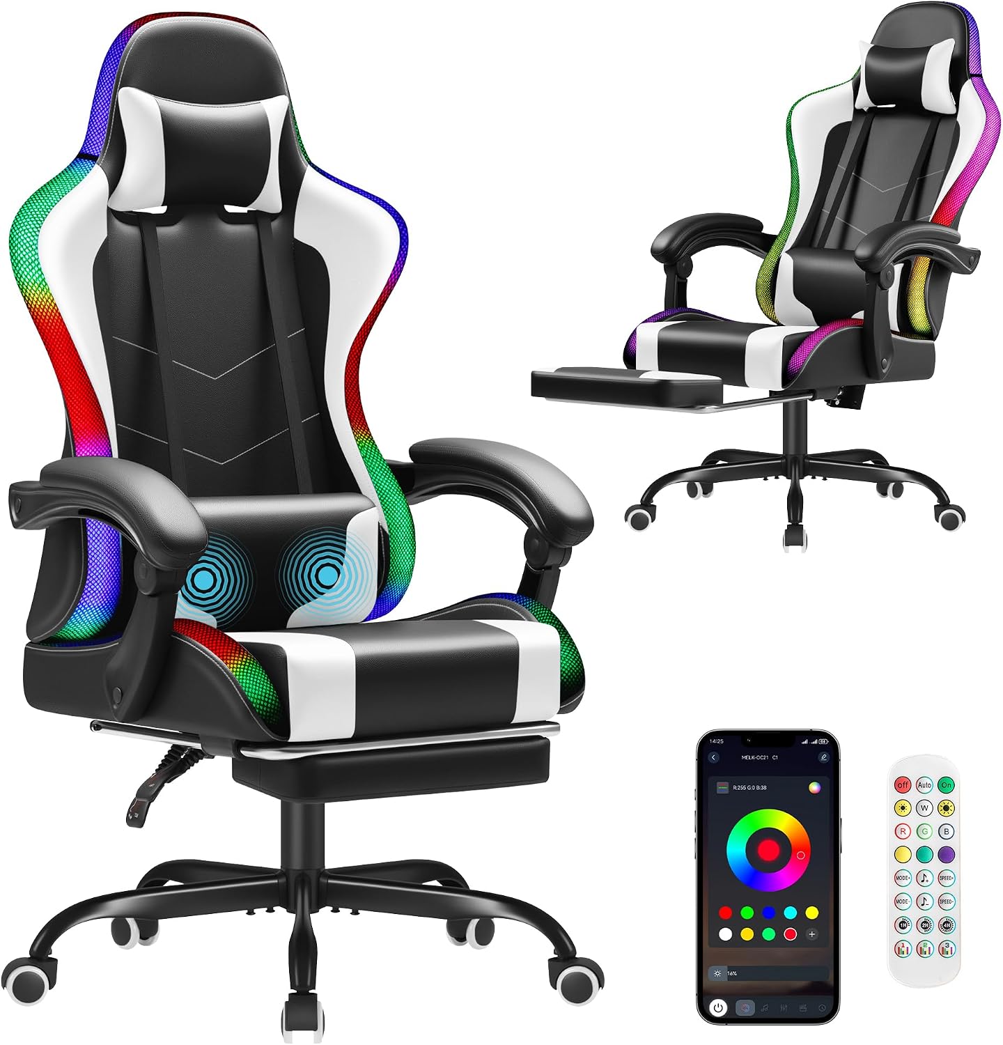 Sofas - Krzesło gamingowe Homall, ergonomiczne krzesło do