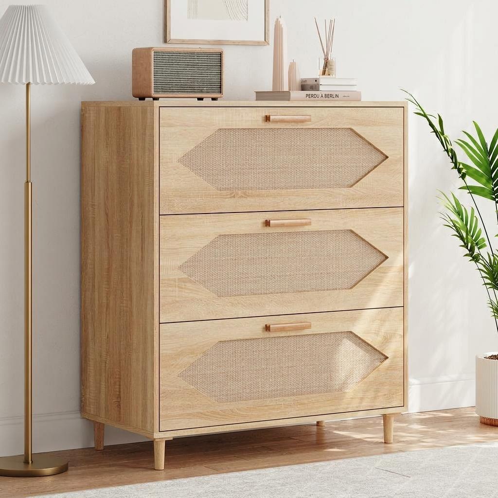 Bedroom Furniture - Komoda z trzema szufladami, wykonana z