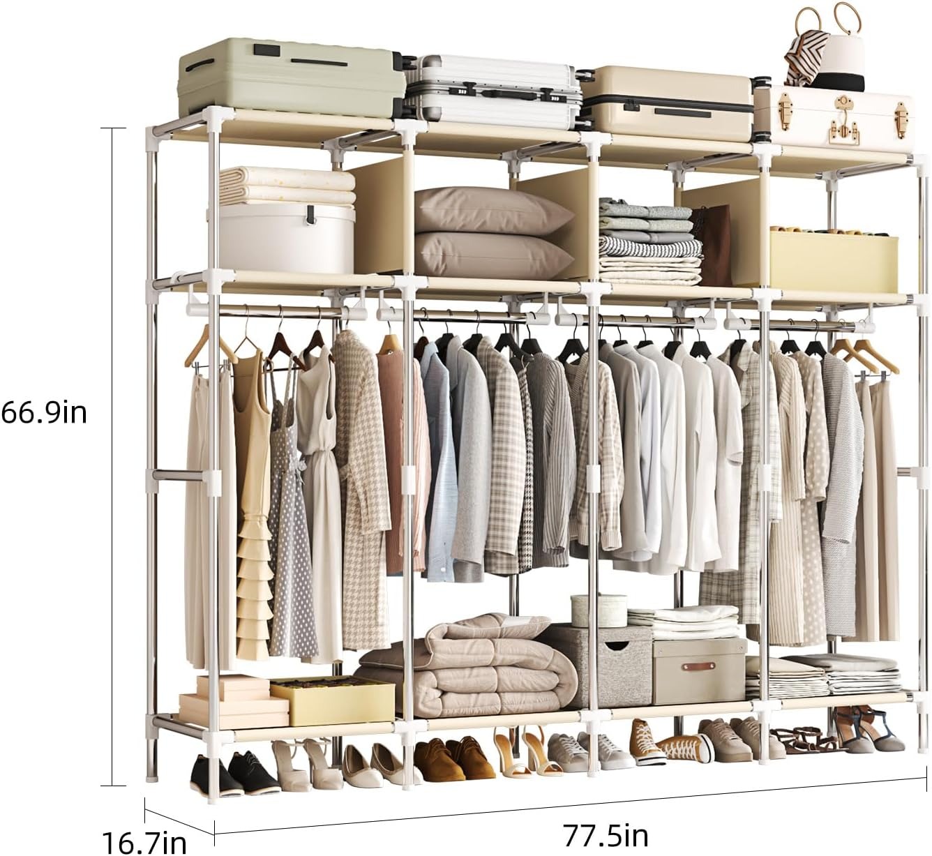 Szafa przenośna typu walk-in,  – Wardrobe Closet Portable Fabric Cover recenzja i cena