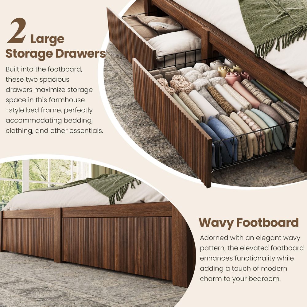 Rama do łóżka w rozmiarze king – King Size Bed Frame With Storage Drawers recenzja i cena