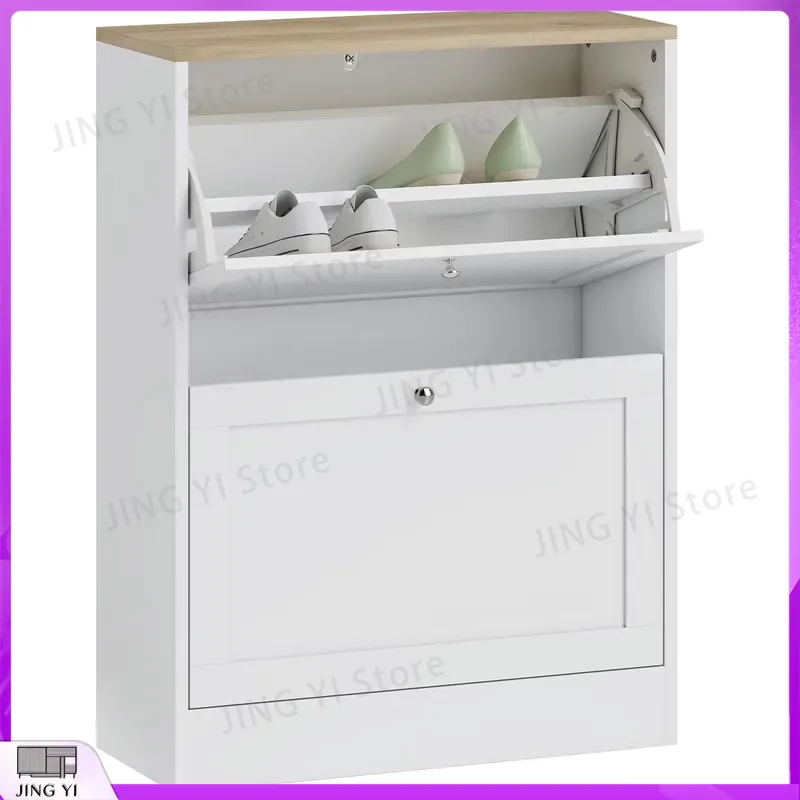 Wąska szafka na buty z 2 odchy – Shoe Rack Cabinet Narrow Entryway recenzja i cena