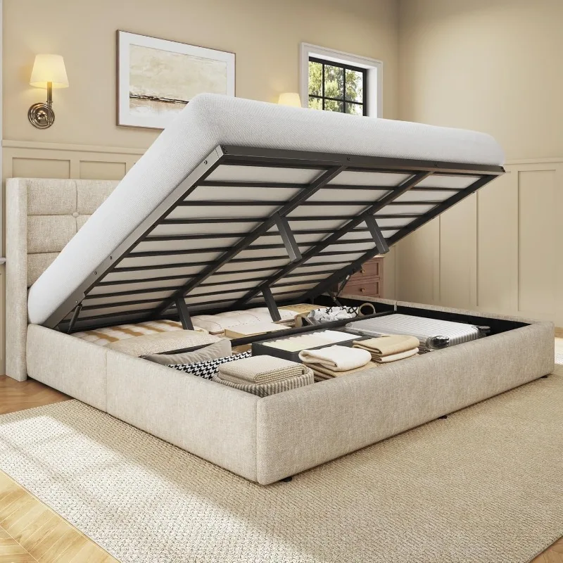 HISOFT Łóżko z podnoszonym sch – Gas Lift Storage Bed Hydraulic recenzja i cena
