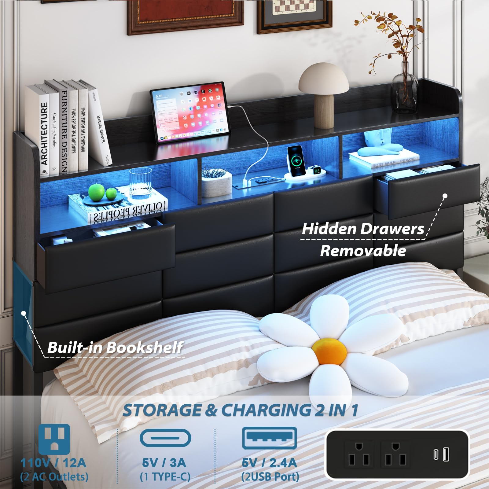 Rama łóżka w rozmiarze king si – King Size Bed Frame With Storage Drawers recenzja i cena