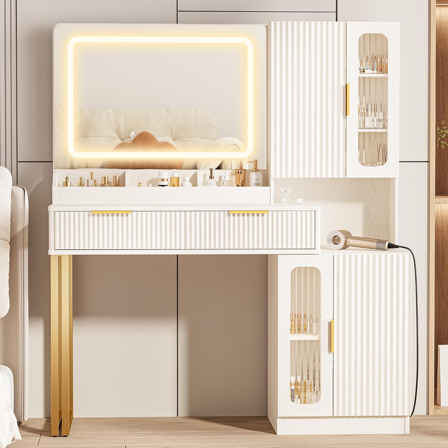 Toaletka z lustrem o przekątne – Dressing Table Vanity With Lighted Mirror recenzja i cena