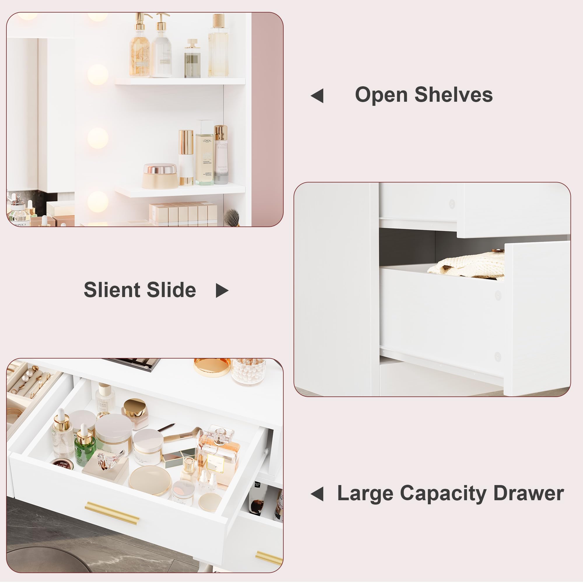 61-calowy toaletka z lustrem i – Dressing Table Vanity With Lighted Mirror recenzja i cena