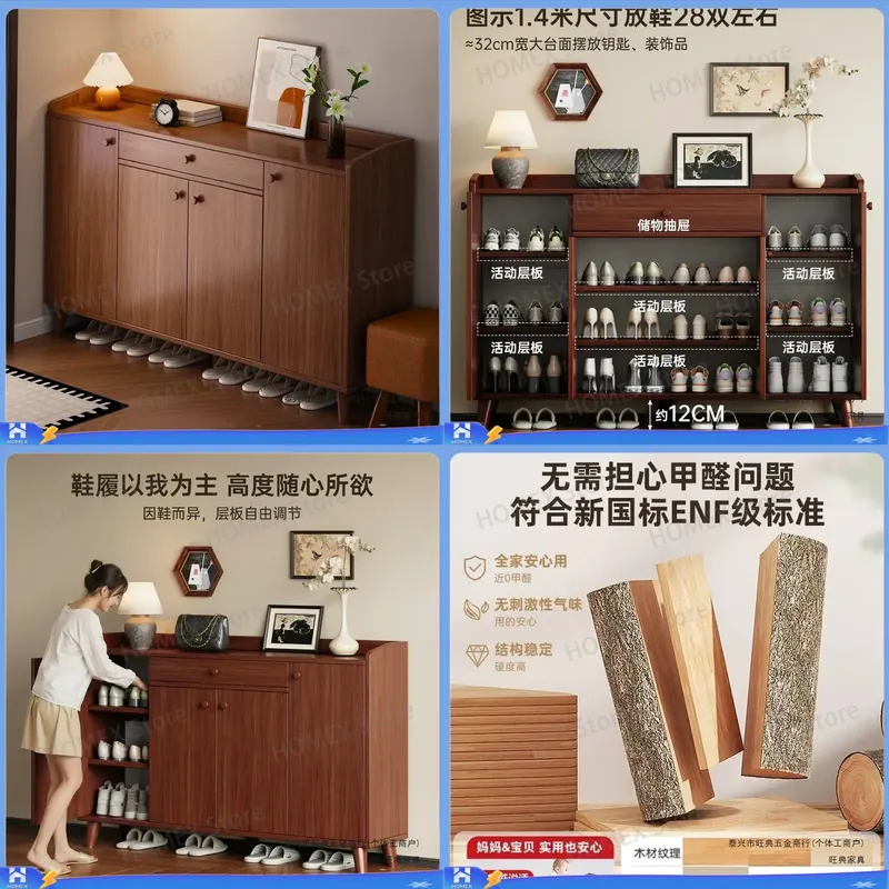 Antyczna szafka na buty, ławka – Shoe Rack Cabinet Narrow Entryway recenzja i cena
