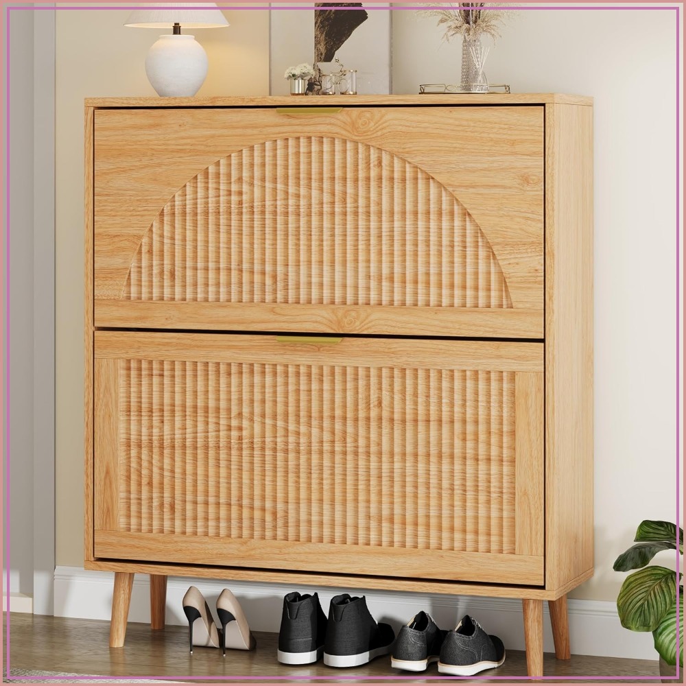 Szafka na buty z wysuwanymi sz – Shoe Rack Cabinet Narrow Entryway recenzja i cena