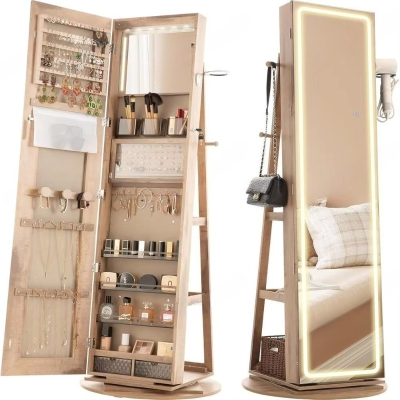 Szafka na biżuterię z lustrem  – Full Length Mirror Jewelry Armoire recenzja i cena
