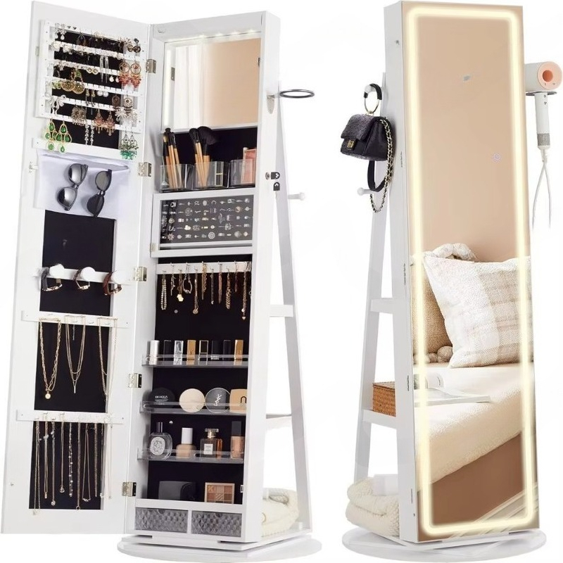 Szafka na biżuterię z lustrem  – Full Length Mirror Jewelry Armoire recenzja i cena